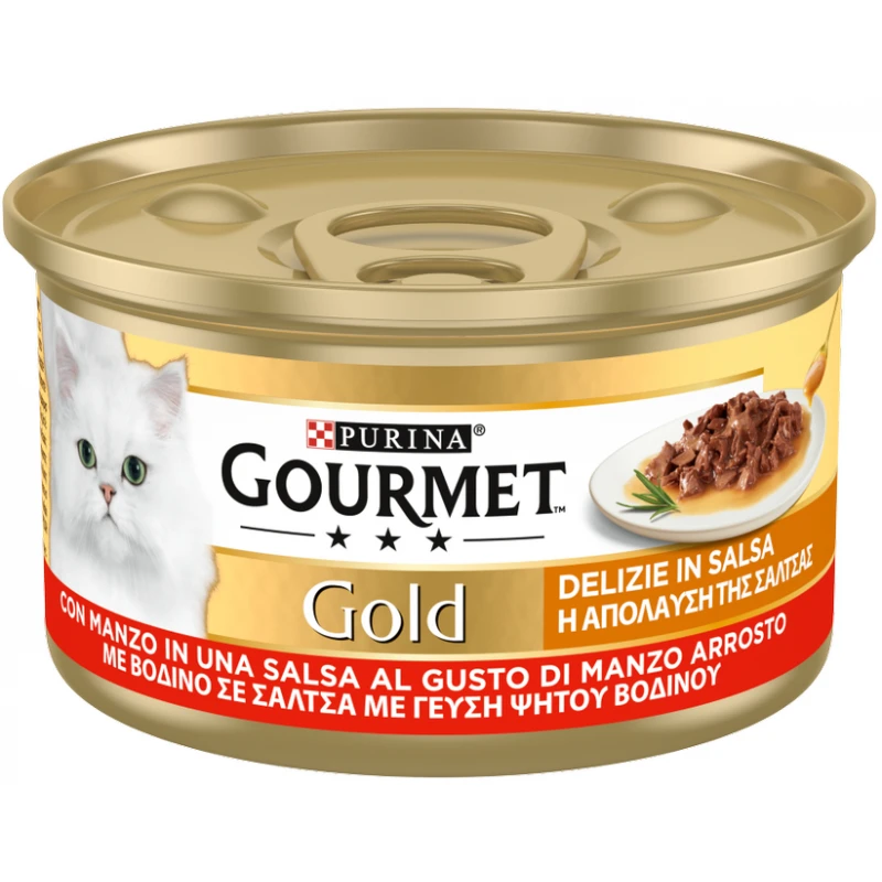 Purina Gourmet Gold ''η απόλαυση της σάλτσας'' Με Βοδινό 85gr ΓΑΤΕΣ