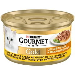 Purina Gourmet Gold ''η απόλαυση της σάλτσας'' Με Κοτόπουλο 85gr Purina Gourmet Gold ''η απόλαυση της σάλτσας'' Με Κοτόπουλο 85gr