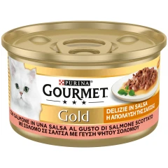 Purina Gourmet Gold ''η απόλαυση της σάλτσας'' Με Σολομό 85gr Purina Gourmet Gold ''η απόλαυση της σάλτσας'' Με Σολομό 85gr