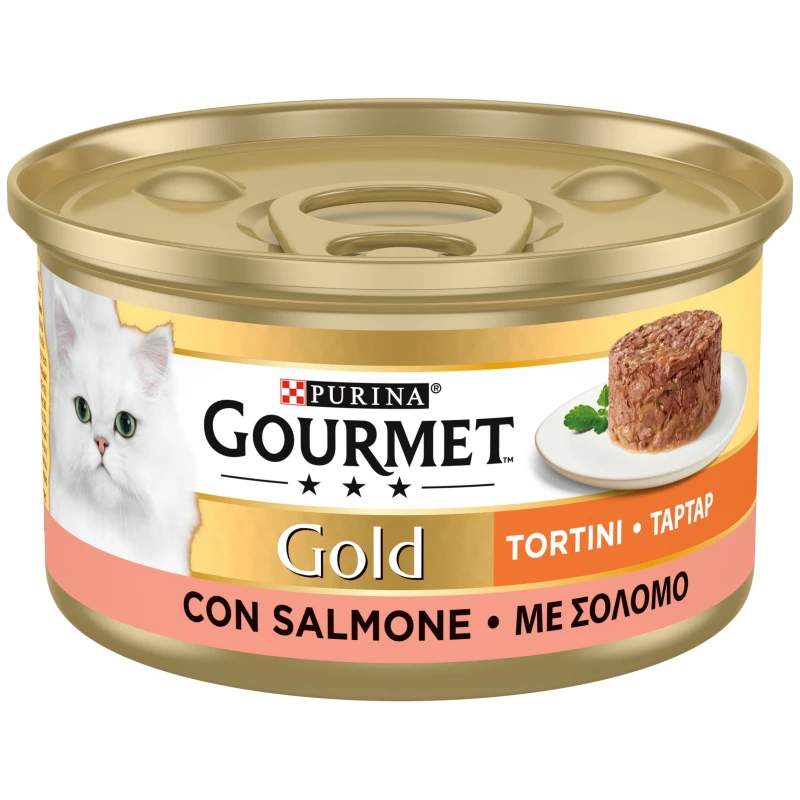 Purina Gourmet Gold Tartar Με Σολομό 85gr ΓΑΤΕΣ