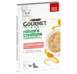 Λιχουδιές Γάτας Gourmet Nature's Creations Puree 5x10gr με Σολομό και Καρότα  Λιχουδιές Γάτας Gourmet Nature's Creations Puree 5x10gr με Σολομό και Καρότα