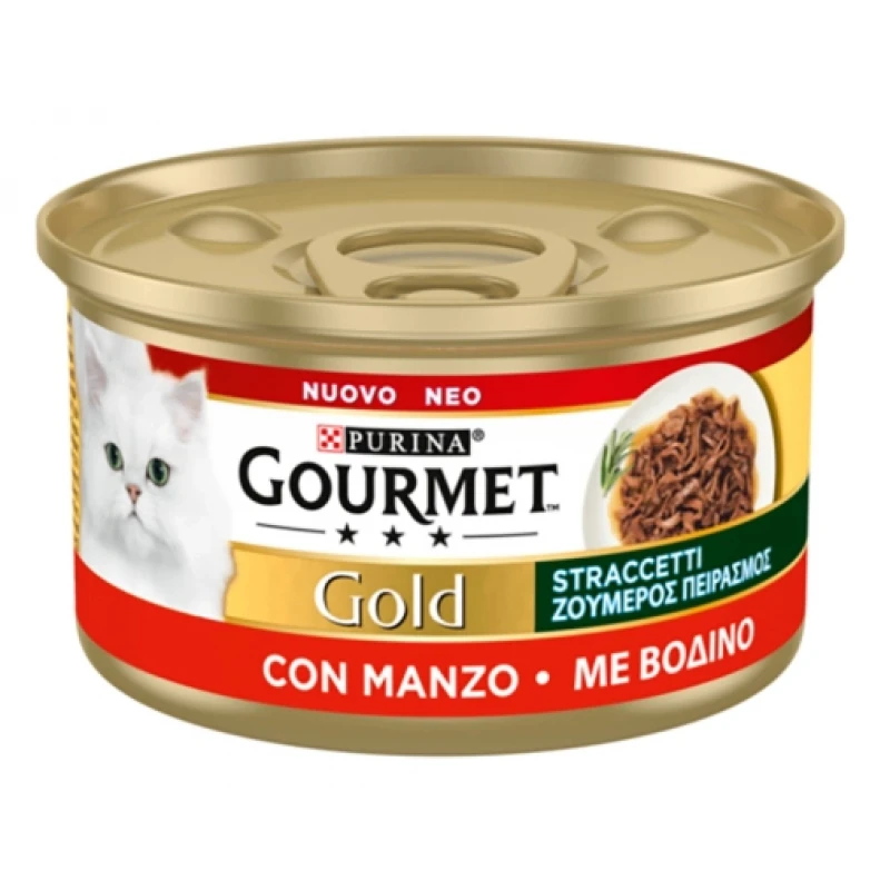 Purina Gourmet Gold Ζουμερός Πειρασμός με Βοδινό 85gr ΓΑΤΕΣ