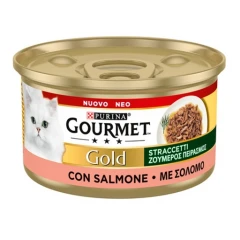 Purina Gourmet Gold Ζουμερός Πειρασμός με Σολομό 85gr Purina Gourmet Gold Ζουμερός Πειρασμός με Σολομό 85gr
