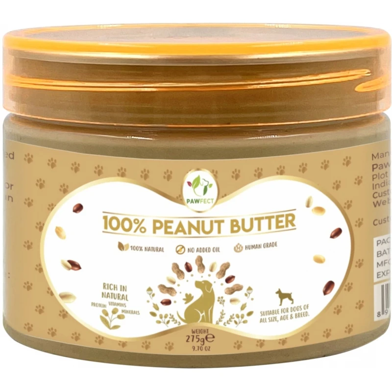 Λιχουδιά Σκύλου Pawfect 100% Φυσικό Φυστικοβούτυρο 275gr Σκύλοι