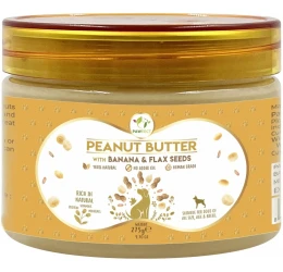 Λιχουδιά Σκύλου Pawfect 100% Φυσικό Φυστικοβούτυρο με Μπανάνα & Λιναρόσπορο 275gr