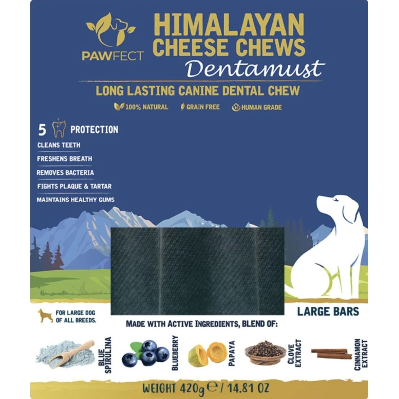 Λιχουδιά Σκύλου Pawfect Himalayan Chew Bar - Dentamust με Μύρτιλο 3 x 140gr Σκύλοι Λιχουδιά Σκύλου Pawfect Himalayan Chew Bar - Dentamust με Μύρτιλο 3 x 140gr Σκύλοι