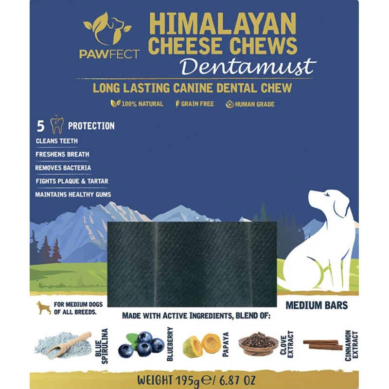 Λιχουδιά Σκύλου Pawfect Himalayan Chew Bar - Dentamust με Μύρτιλο 3 x 65gr Σκύλοι Λιχουδιά Σκύλου Pawfect Himalayan Chew Bar - Dentamust με Μύρτιλο 3 x 65gr Σκύλοι