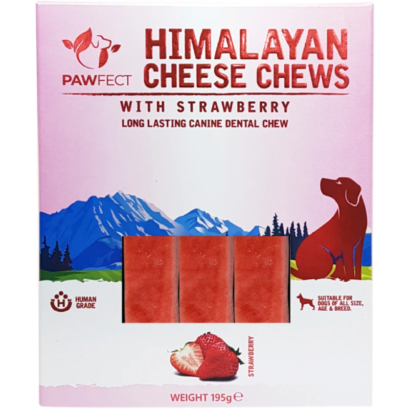 Λιχουδιά Σκύλου Pawfect Himalayan Chew Bar με Φράουλα 3 x 65gr Σκύλοι Λιχουδιά Σκύλου Pawfect Himalayan Chew Bar με Φράουλα 3 x 65gr Σκύλοι