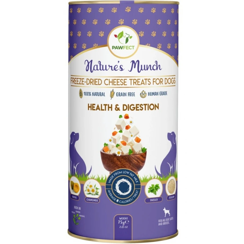 Λιχουδιά Σκύλου Pawfect Natures Munch Freeze Cheese - Health & Digestion 75gr Σκύλοι