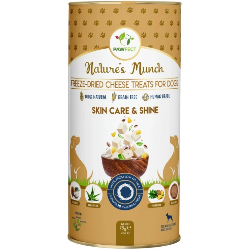 Λιχουδιά Σκύλου Pawfect Natures Munch Freeze Cheese - Skin Care & Shine 75gr Σκύλοι