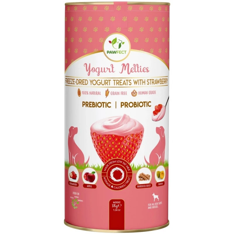 Λιχουδιά Σκύλου Pawfect Yogurt Melties με Φράουλα 38gr Σκύλοι