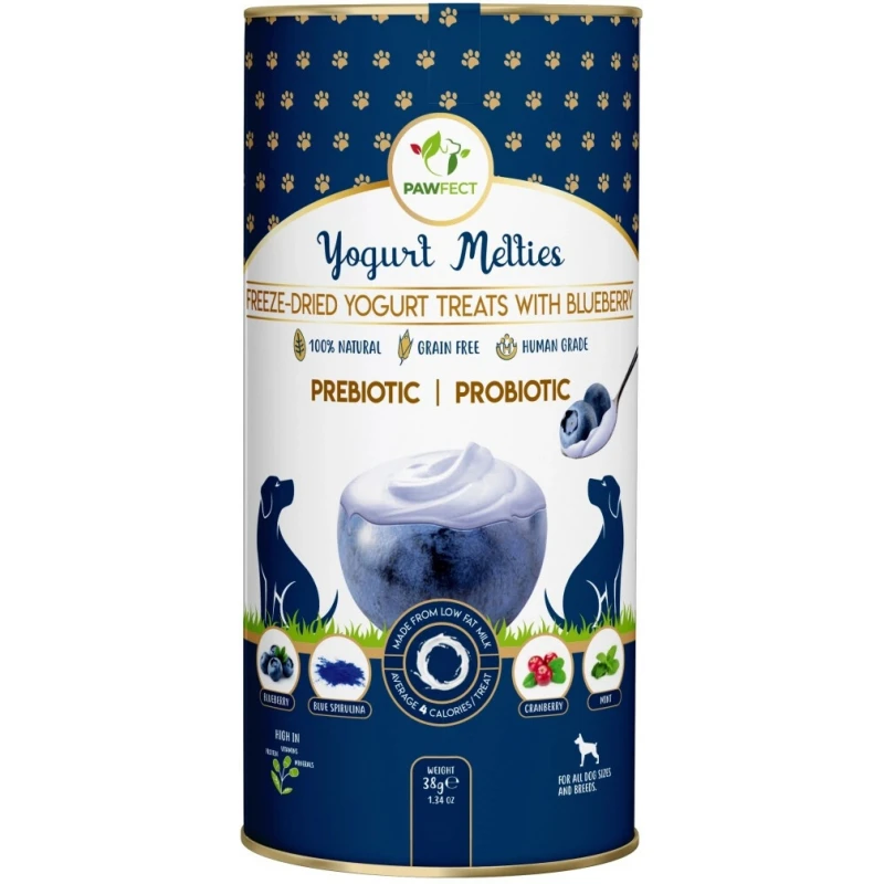 Λιχουδιά Σκύλου Pawfect Yogurt Melties με Μυρτίλο 38gr Σκύλοι