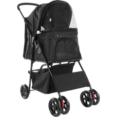 Flamingo Καρότσι Μεταφοράς Σκύλου ή Γάτας Buggy Anda Black 81,5x46x98cm