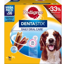 Pedigree Dentastix Medium Dog 8x180gr (56τμχ) Pedigree Dentastix Medium Dog 8x180gr (56τμχ)