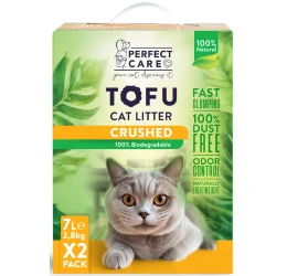 Άμμος Γάτας Perfect Care Cat Tofu Crushed 14lt (2 x 7lt)