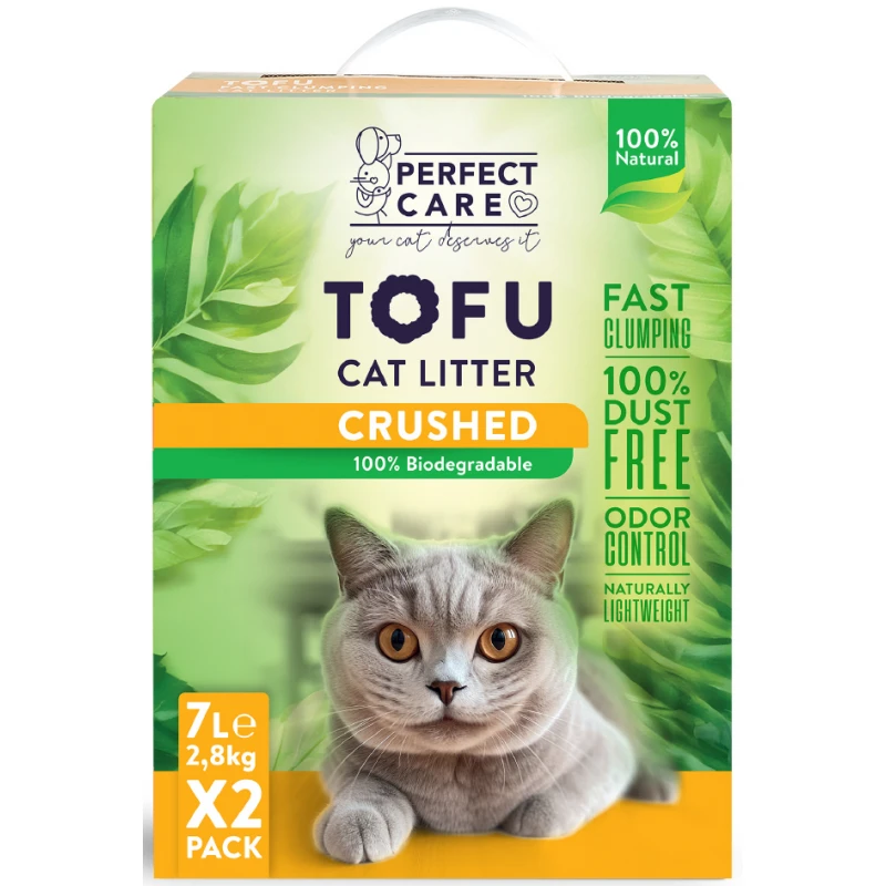Άμμος Γάτας Perfect Care Cat Tofu Crushed 14lt (2 x 7lt) Γάτες Άμμος Γάτας Perfect Care Cat Tofu Crushed 14lt (2 x 7lt) Γάτες