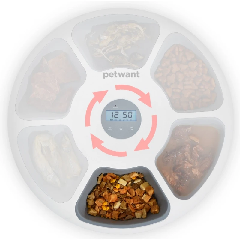 Αυτόματη Ηλεκτρονική Ταΐστρα Pet Feeder 180ml x 6 γεύματα Λευκό ΜΠΟΛΑΚΙΑ-ΤΑΙΣΤΡΕΣ