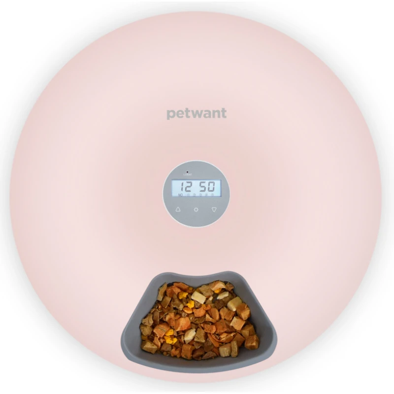 Αυτόματη Ηλεκτρονική Ταΐστρα Pet Feeder 180ml x 6 γεύματα Ροζ ΜΠΟΛΑΚΙΑ-ΤΑΙΣΤΡΕΣ