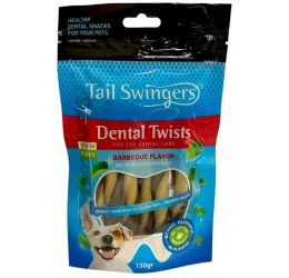 Λιχουδιές Σκύλου Tailswingers Dental Milk Twisters για τα Δόντια με Γεύση Barbeque 130gr Λιχουδιές Σκύλου Tailswingers Dental Milk Twisters για τα Δόντια με Γεύση Barbeque 130gr