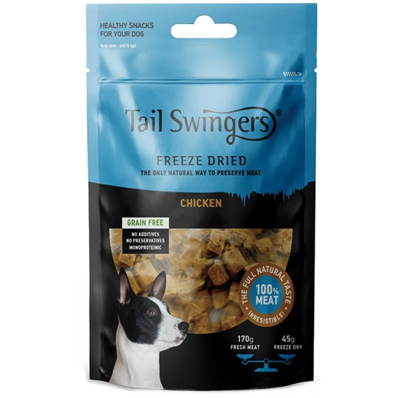 Λιχουδιές Σκύλου Tailswingers Freeze Dried Pure Chicken 45gr ΣΚΥΛΟΙ