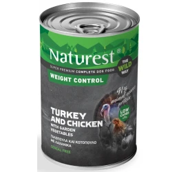 Υγρή Τροφή Σκύλου Naturest Weight Control Γαλοπούλα, Κοτόπουλο με Λαχανικά 400gr Υγρή Τροφή Σκύλου Naturest Weight Control Γαλοπούλα, Κοτόπουλο με Λαχανικά 400gr