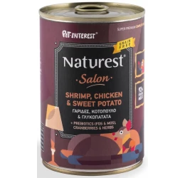 Υγρή Τροφή Σκύλου Naturest Chicken and Shrimps with Sweet Potato and Cranberries 400gr Υγρή Τροφή Σκύλου Naturest Chicken and Shrimps with Sweet Potato and Cranberries 400gr