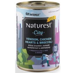 Υγρή Τροφή Σκύλου Naturest Venison and Chicken Hearts With Broccoli 400gr Υγρή Τροφή Σκύλου Naturest Venison and Chicken Hearts With Broccoli 400gr