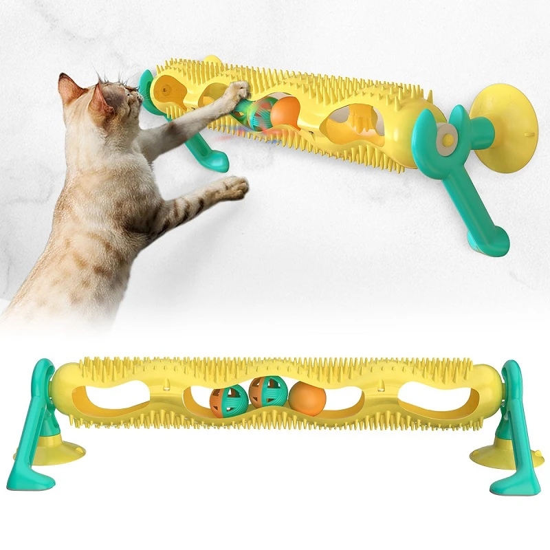 ΠΑΙΧΝΙΔΙ ΓΑΤΑΣ PET INTEREST TRACK CLIMBING FRAME CAT TOY YELLOW 536x146x112mm ΓΑΤΕΣ