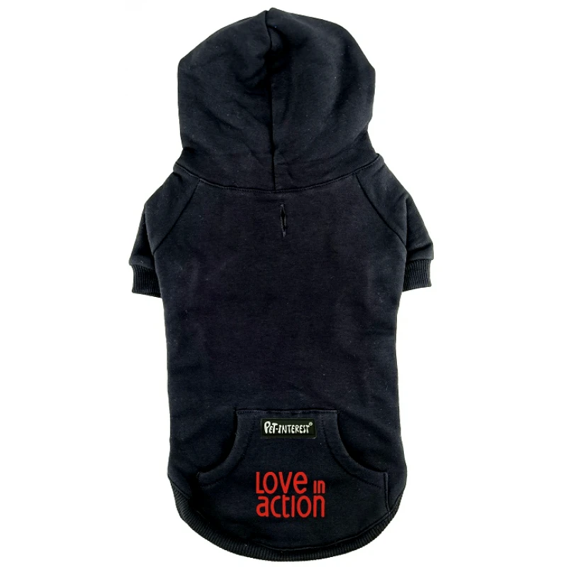 Φούτερ Σκύλου Cotton Hoodies με κουκούλα Small 25,5cm Μαύρο ΣΚΥΛΟΙ