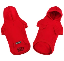 Φούτερ Σκύλου Cotton Hoodies με κουκούλα Small 25,5cm Κόκκινο Φούτερ Σκύλου Cotton Hoodies με κουκούλα Small 25,5cm Κόκκινο