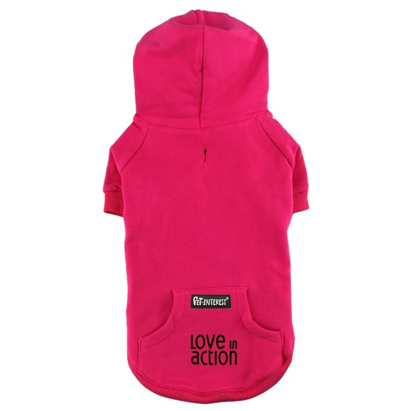 Φούτερ Σκύλου Cotton Hoodies με κουκούλα Small 25,5cm Ροζ ΣΚΥΛΟΙ