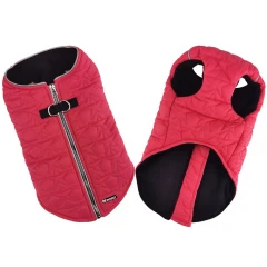 Μπουφανάκι Σκύλου Zipper Vest Stars με Fleece Large 39cm Κόκκινο Μπουφανάκι Σκύλου Zipper Vest Stars με Fleece Large 39cm Κόκκινο