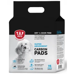 Πάνες Εκπαίδευσης Ενεργού Άνθρακα Taf Pets με Αυτοκόλλητες Ταινίες 60x60 15τμχ Πάνες Εκπαίδευσης Ενεργού Άνθρακα Taf Pets με Αυτοκόλλητες Ταινίες 60x60 15τμχ