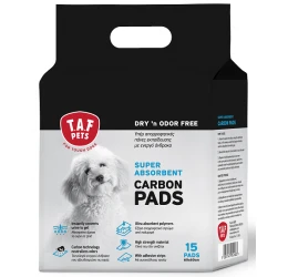 Πάνες Εκπαίδευσης Ενεργού Άνθρακα Taf Pets με Αυτοκόλλητες Ταινίες 60x60 15τμχ Πάνες Εκπαίδευσης Ενεργού Άνθρακα Taf Pets με Αυτοκόλλητες Ταινίες 60x60 15τμχ
