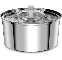 Αυτόματη Ποτίστρα Σιντριβάνι με Αμφίπλευρη Βρύση για Σκύλους και Γάτες Pet Interest από Ανοξείδωτο Ατσάλι 3,2L