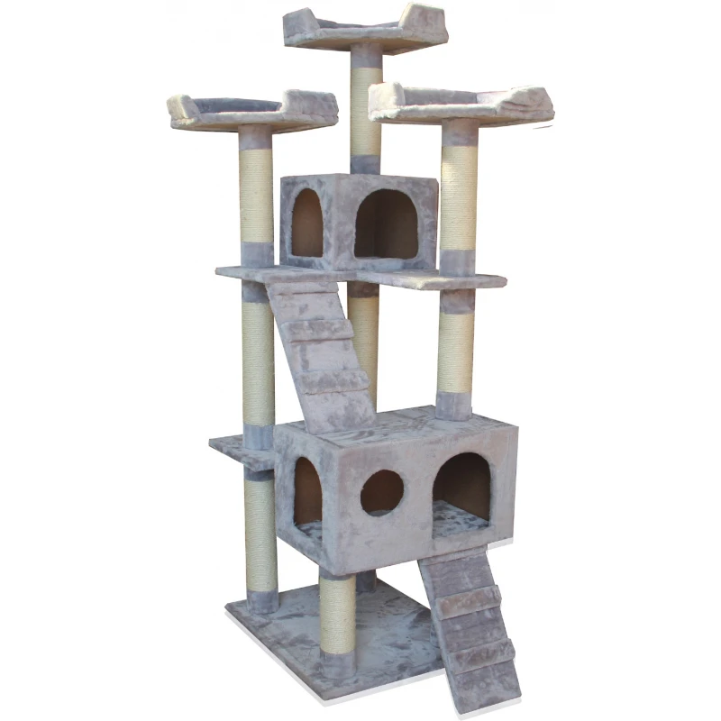 ΓΑΤΟΔΕΝΤΡΟ PET INTEREST THREE TOWER 60X50X185H CM ΓΚΡΙ ΓΑΤΕΣ