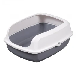 Ημίκλειστη Τουαλέτα Γάτας Cat Toilet Easy - Semi Closed M Grey 50,5x37,5x19,5cm Γκρι