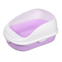 Ημίκλειστη Τουαλέτα Γάτας Cat Toilet Semi Closed With Grooves Purple 56x39x26cm Μωβ Ημίκλειστη Τουαλέτα Γάτας Cat Toilet Semi Closed With Grooves Purple 56x39x26cm Μωβ