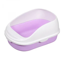 Ημίκλειστη Τουαλέτα Γάτας Cat Toilet Semi Closed With Grooves Purple 56x39x26cm Μωβ Ημίκλειστη Τουαλέτα Γάτας Cat Toilet Semi Closed With Grooves Purple 56x39x26cm Μωβ