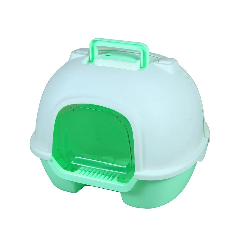 Κλειστή Τουαλέτα Γάτας Cat Toilet Box - Rear Opening with Charcoal Bag Green 50x41x39cm Πράσινο ΓΑΤΕΣ