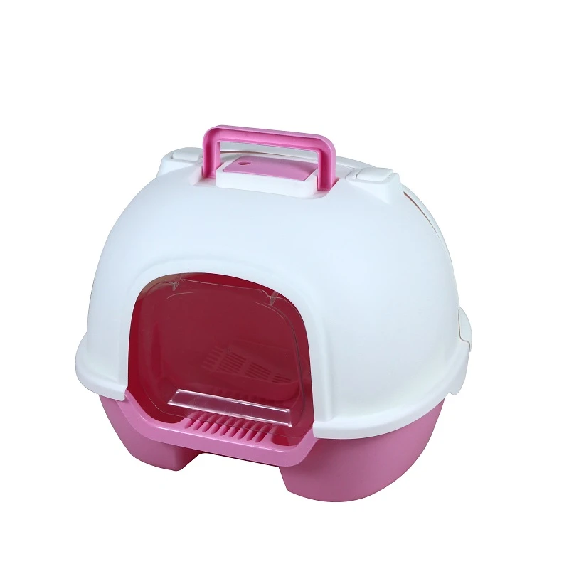Κλειστή Τουαλέτα Γάτας Cat Toilet Box - Rear Opening with Charcoal Bag Pink 50x41x39cm Ροζ ΓΑΤΕΣ