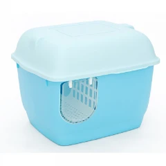 Κλειστή Τουαλέτα Γάτας Cat Toilet Box with Corridor Blue 57,5x44x44cm Μπλε Κλειστή Τουαλέτα Γάτας Cat Toilet Box with Corridor Blue 57,5x44x44cm Μπλε