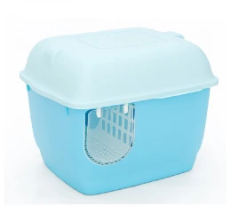 Κλειστή Τουαλέτα Γάτας Cat Toilet Box with Corridor Blue 57,5x44x44cm Μπλε Κλειστή Τουαλέτα Γάτας Cat Toilet Box with Corridor Blue 57,5x44x44cm Μπλε