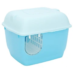 Κλειστή Τουαλέτα Γάτας Cat Toilet Box with Corridor Blue 57,5x44x44cm Μπλε Κλειστή Τουαλέτα Γάτας Cat Toilet Box with Corridor Blue 57,5x44x44cm Μπλε