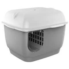 Κλειστή Τουαλέτα Γάτας Cat Toilet Box with Corridor Grey 57,5x44x44cm Γκρι Κλειστή Τουαλέτα Γάτας Cat Toilet Box with Corridor Grey 57,5x44x44cm Γκρι
