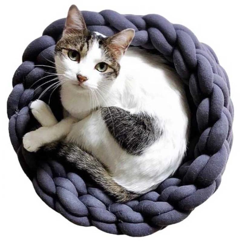 Κρεβατάκι Σκύλου και Γάτας Pet Interest Knitted Pet Nest 40cm Γκρι ΣΚΥΛΟΙ