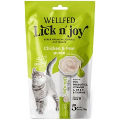 Λιχουδιές Γάτας Pet Interest Wellfed Lick N' Joy Chicken & Pear (5x14gr) 70gr με Κοτόπουλο & Αχλάδι