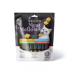 Λιχουδιές Γάτας Pet Interest Wellfed Meat Mellows Mix Tastes (8x10gr) 80gr Με Μιξ Γεύσεων