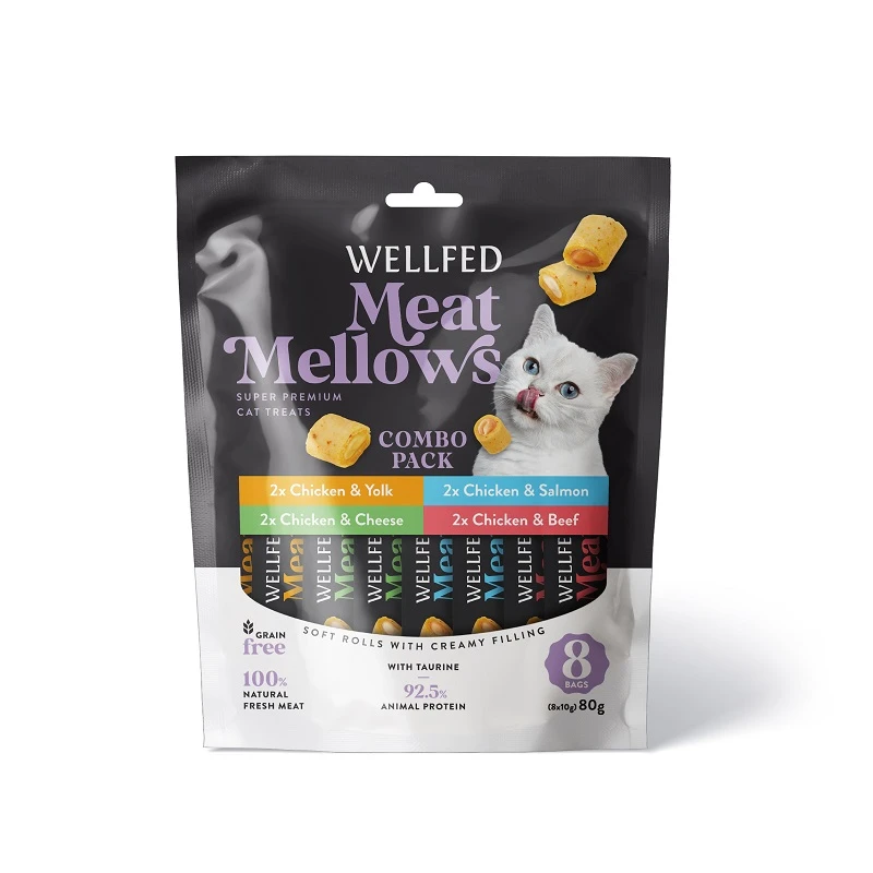Λιχουδιές Γάτας Pet Interest Wellfed Meat Mellows Mix Tastes (8x10gr) 80gr Με Μιξ Γεύσεων ΓΑΤΕΣ