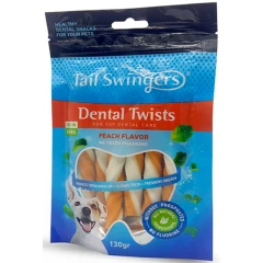 Λιχουδιές Σκύλου Tailswingers Dental Twists με Ροδάκινο 12τμχ 130gr Λιχουδιές Σκύλου Tailswingers Dental Twists με Ροδάκινο 12τμχ 130gr